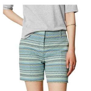 Ann Taylor LOFT "The Riviera" Geo Jacquard Shorts SZ 2
